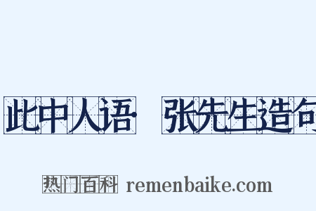 此中人语·张先生造句是什么意思的图片